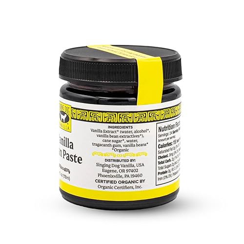 Miniatura 4 de Singing Dog Vanilla: Pasta de vainilla sin gluten – Tarro de 4 onzas líquidas, totalmente natural, sin OMG, sin maíz, Kosher, vegano, empaquetado