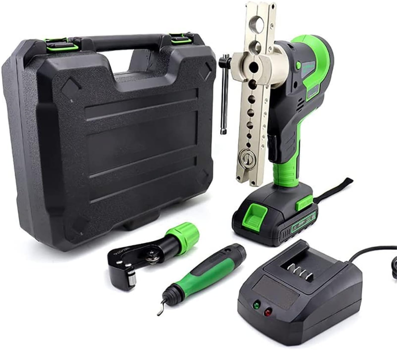 LMYYDES Juego de Herramientas de abocardado eléctrico Dispositivo de abocardado de tuberías Aire Acondicionado Tubo de Cobre 2000mAh 1/4-3/4 Pulgadas Juego de Herramientas de expansión de tuberías