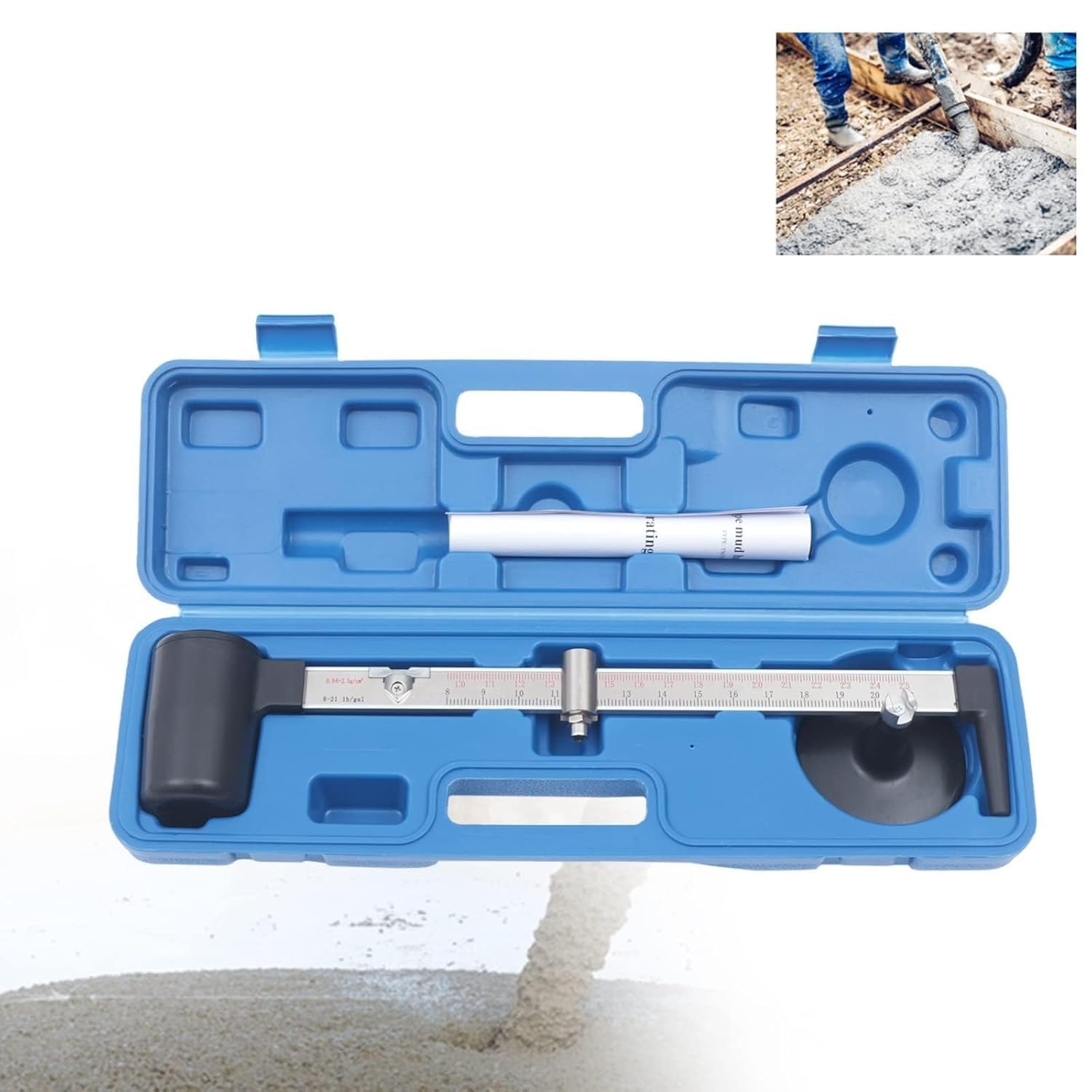 Hidrómetro de lodo y medidor de prueba de contenido de arena, viscosímetro de acero inoxidable para medición de densidad de líquidos, portátil para laboratorio de campo petrolífero (0,96-3,0 g/cm3)