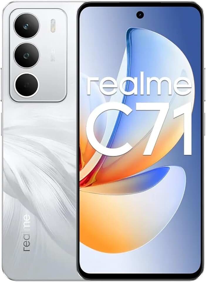 Celular C71 NFC 4GB RAN 256GB ROM, Tela 6.67" 120Hz Display, Câmera 50MP, Bateria 6000mAh com 45W Carga Rápida, Dual 4G SIM (Branco)
