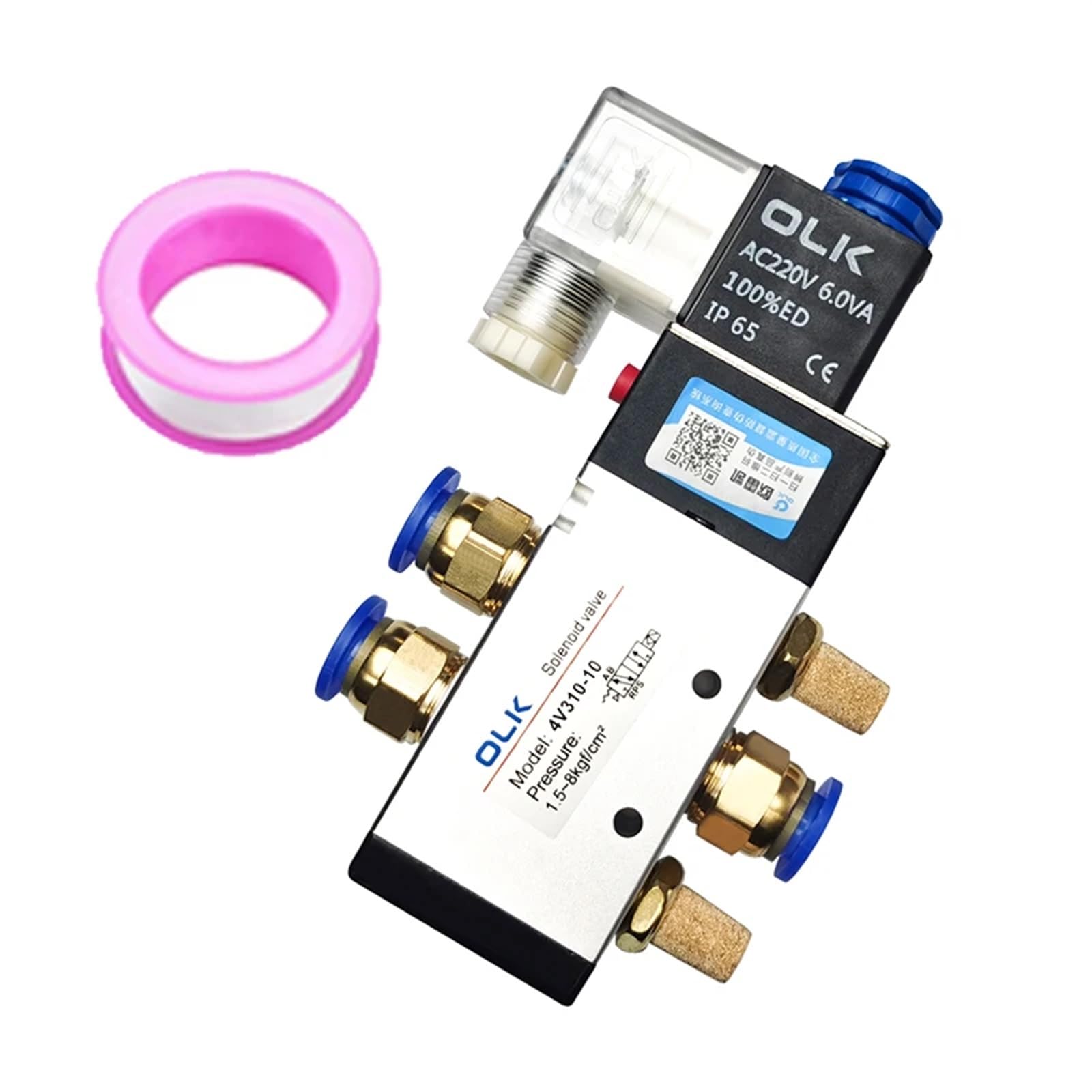 4V210-08 4V310-10 4V410-15 Zawór elektromagnetyczny 2 pozycje 5-portowe pneumatyczne zawory elektromagnetyczne DC12V DC24V AC110V (tylko 4v110-06,5V)