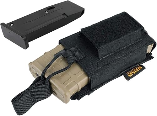 Miniatura 21 de EXCELLENT ELITE SPANKER Funda para rifle elástico Mag M4 M14 M16 AK AR para rifle elástico M4 M14 M16 AK AR para bolsa de pistola Mag Doble-Negro