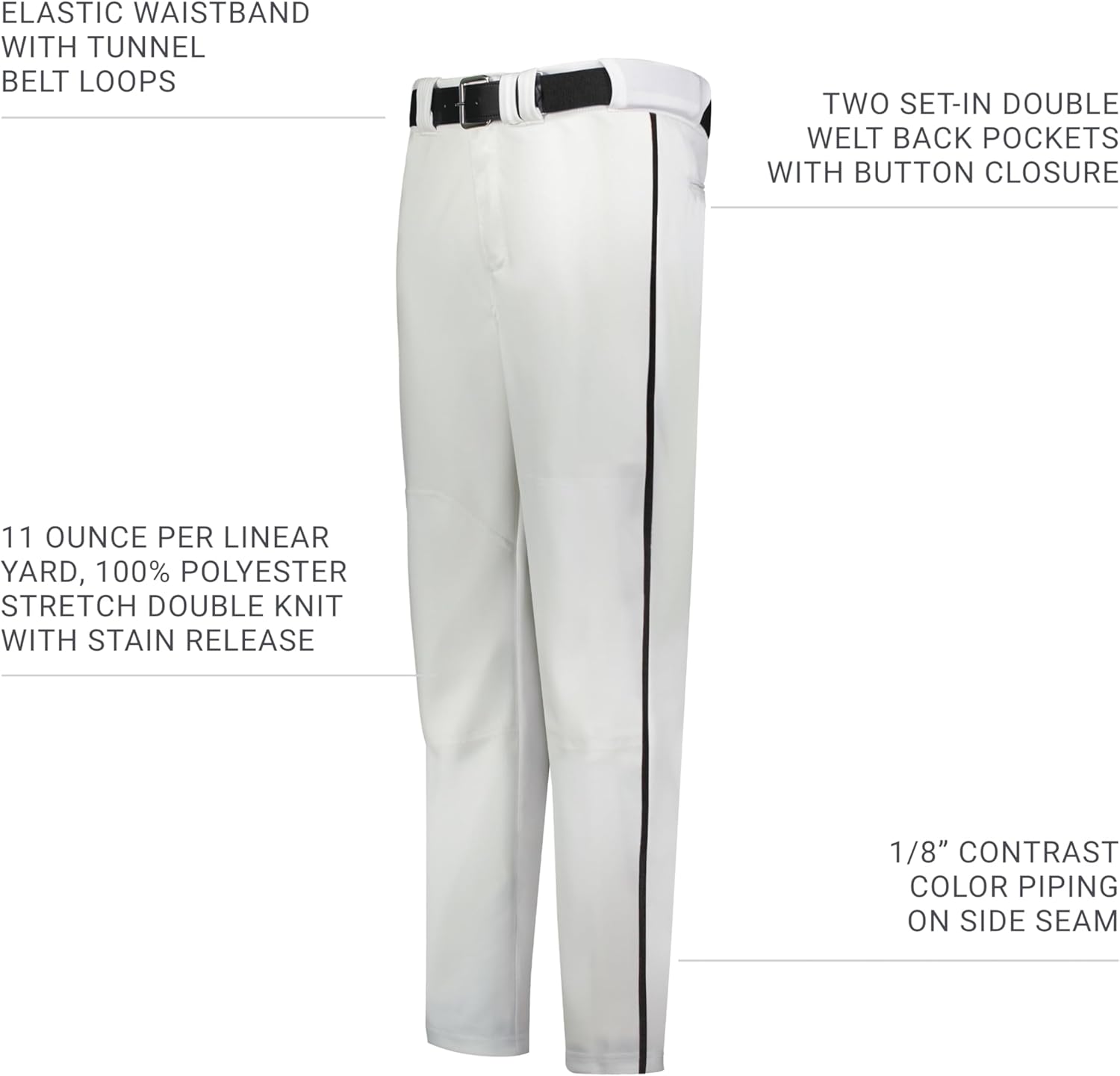 Russell Athletic Boys Youth Piped Baseball Pant - Comfort, Style and Durability