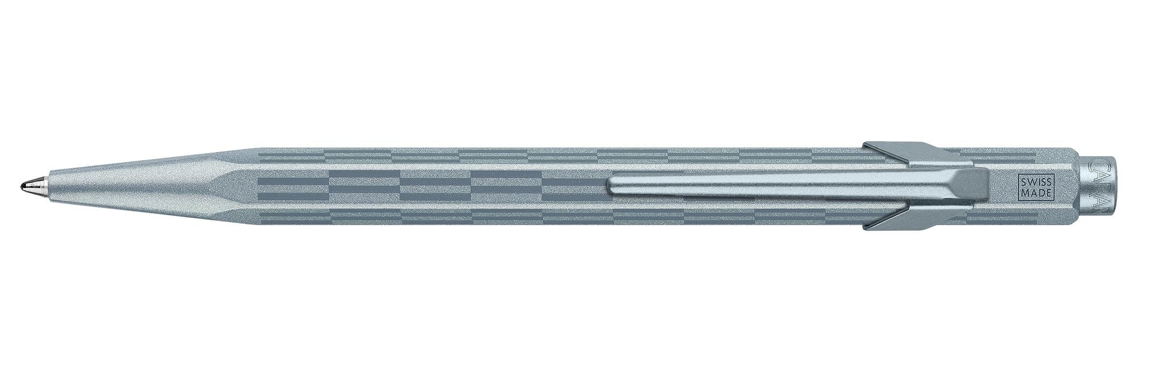 Caran d’Ache Kugelschreiber 849™ Alpine Frost Blau – Sechskant-Aluminium, Goliath-Medium Mine, Frostinspirierte Edition, Premium-Geschenkverpackung, Swiss Made