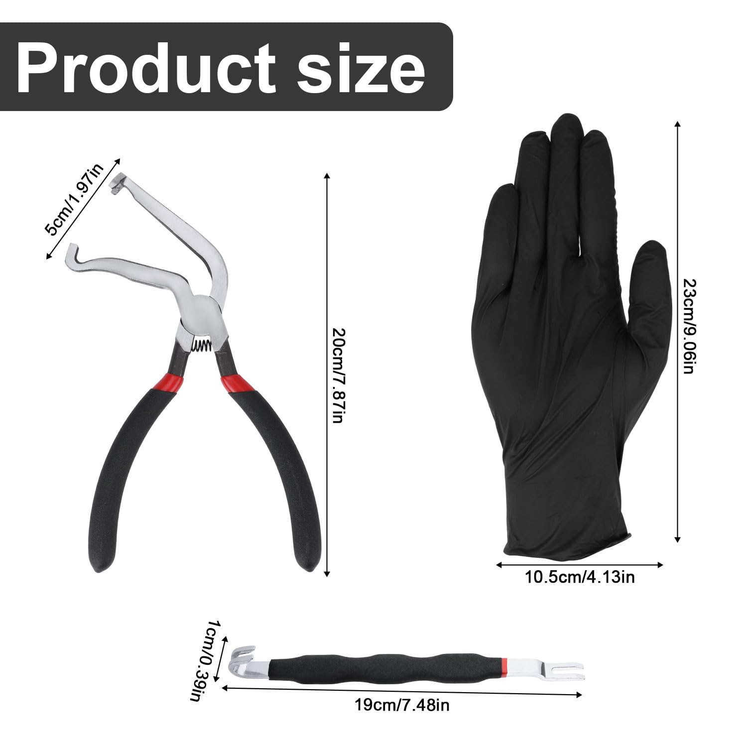 Gosknor Elektrische Trennzange fürs Auto, Electrical Disconnect Pliers & Steckertrenner Metall Electrical Connector Pliers Werkzeug Kraftstoffleitungen für Stecker mit Drucklasche