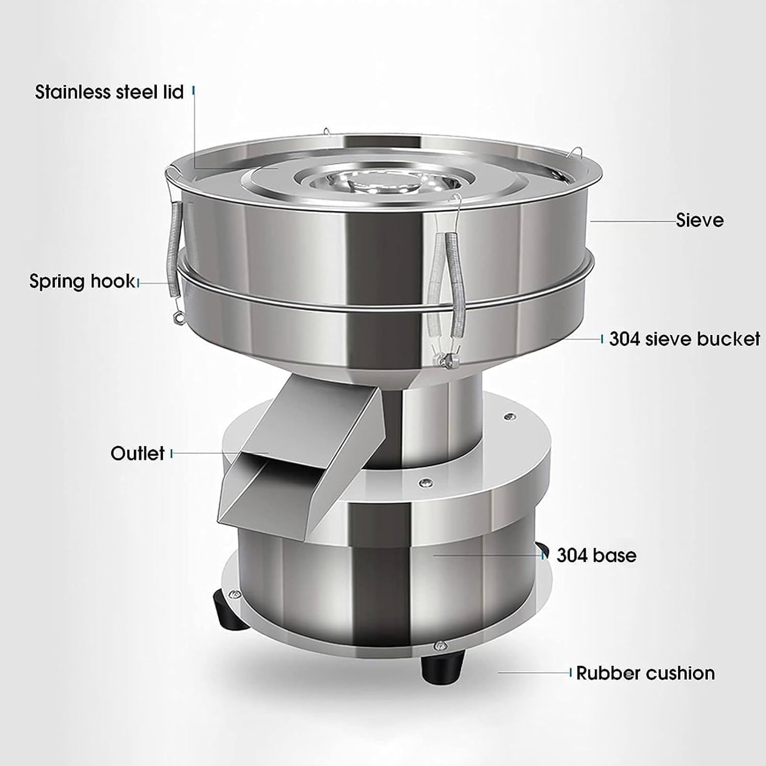 de tamisage de poudres électrique, tamis vibrant applications de laboratoire et industrielles, évite les blocages des performances constantes. (10cm)