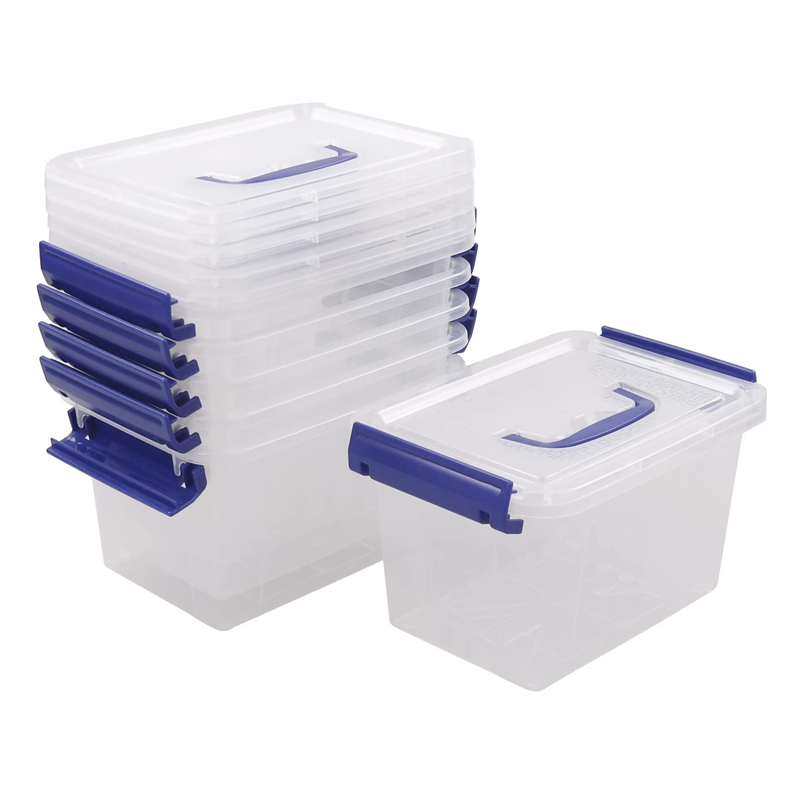 Boîtes de rangement avec poignée 3L Lot de 6 bacs pour étagère placard et tiroir de maison