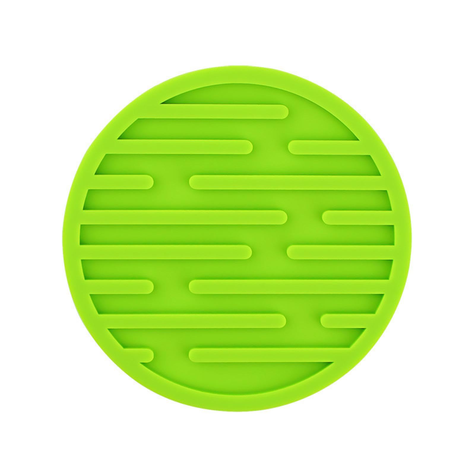 Silicone coaster, round silicone heat insulation pad, anti-scald tea coaster 6pcs