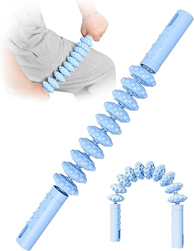 Varilla de rodillo muscular con puntos de gatillo, palo de masaje corporal flexible para ayudar a las piernas, la espalda, la recuperación del