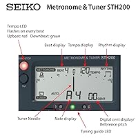Vista 5 de Seiko Chromatic Tuner and Metronome with Tones (STH-200B)