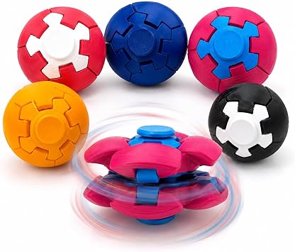Talky Spinner Ball Stres ve Fidget Oyunca , Bas-D nd r Mekanizmal  E lenceli D nen Top,  ocuk ve Yeti kinler  in, Kar k Renk