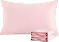Vista 122 de NTBAY Juego de fundas de almohada estándar, paquete de 2 fundas de almohada de microfibra cepillada de 20 x 26 pulgadas, suaves, sin arrugas