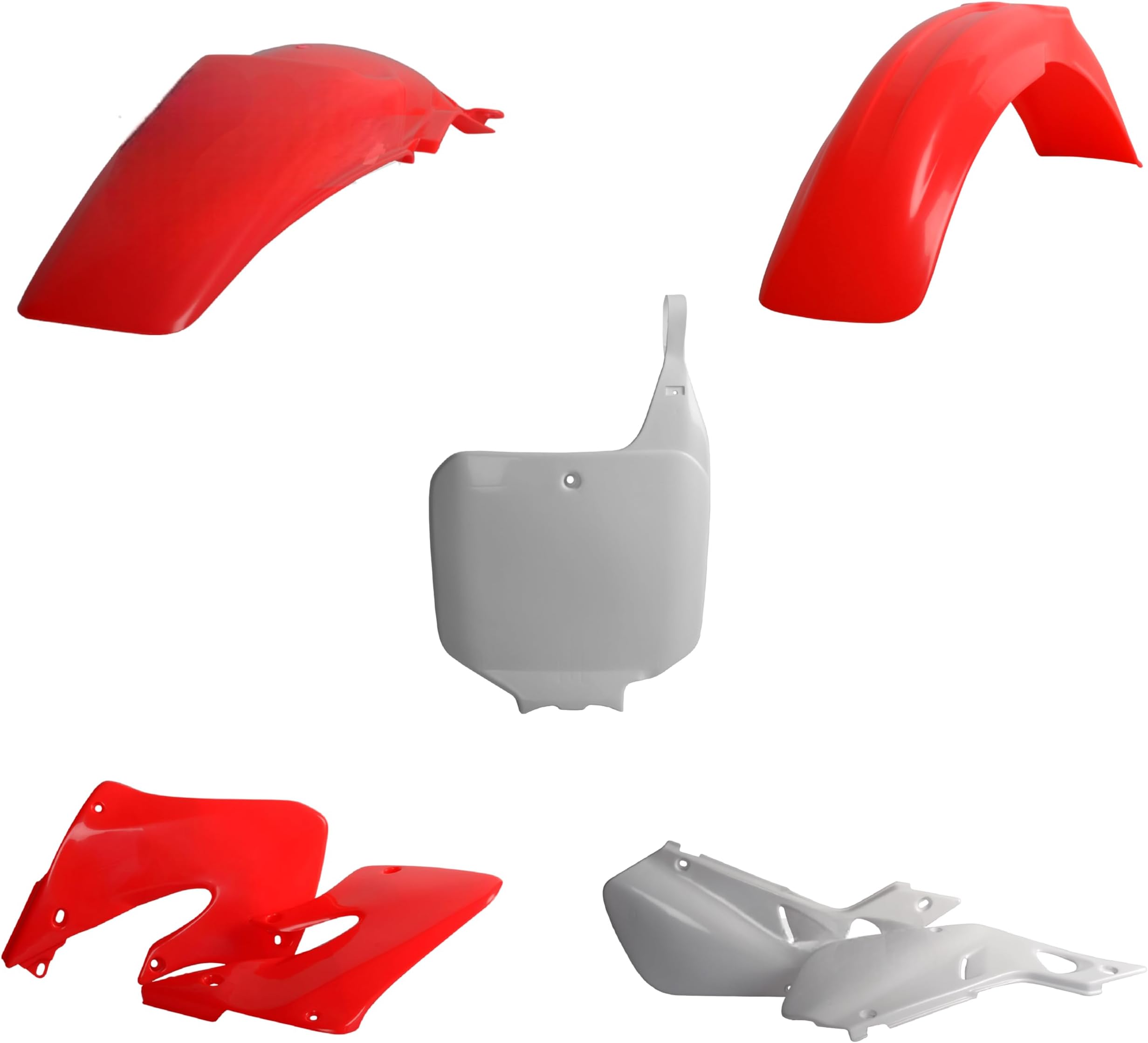 PolisportMotocross (MX) Replica Plastic Kit for Honda CR 250R (1997-99) Dirt Bike – OEM Quality, Durable, Flexible & Perfect Fit – Red/White