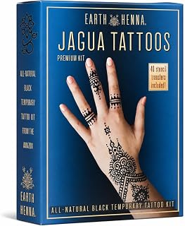 Organic Jagua Black Temporary Tattoo and Body Painting Kit