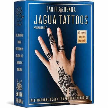 Organic Jagua Black Temporary Tattoo and Body Painting Kit