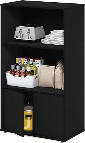 Miniatura 22 de Furinno Turn-N-Tube - Carrito de estante de cocina, nogal Columbia/negro Columbia Nogal/Negro,Ámbar Pino/Negro,Americano oscuro/Negro,Roble