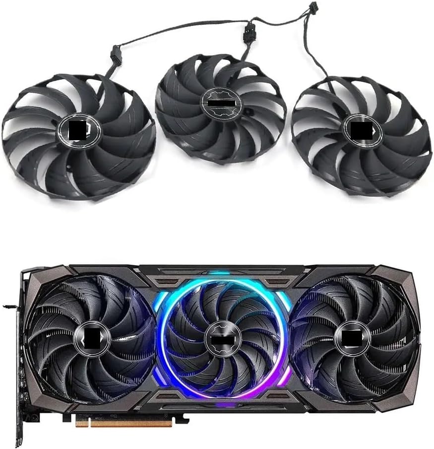 Graphics Card 107MM 97MM CF1010H12S Video Card Fan Compatible with RX 7900 XT 7900 XTX Taichi Graphics Card Replacement Fan