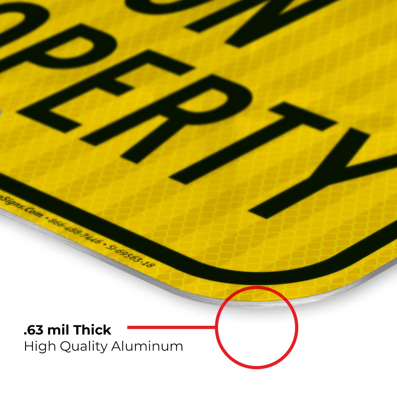 Slow Cattle On Property Sign, 12x18 Inches, 3M EGP Reflective .063 Aluminum, Fade Resistant, Made in USA