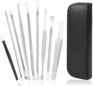 Blackhead Remover Tool, Pimple Popper Tool Kit, Blackhead Extractor tool for Face, Extractor Tool for Comedone Zit Acne Whitehead Blemish, Stainless Steel Extraction tools