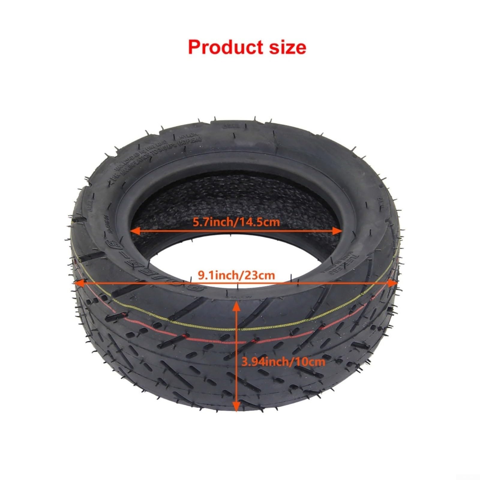 Neumático para scooter eléctrico 90/55-6 con construcción de