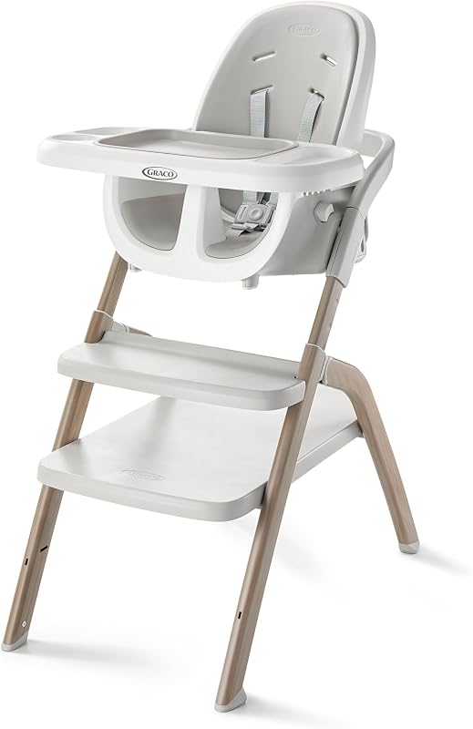 EveryStep 6 in 1 High Chair, Babies and Toddlers Portable Slim High Chair with 6 Growing Stages from Infant to Toddler Seating, Convenient for Dining Time, Featured Design in Misty