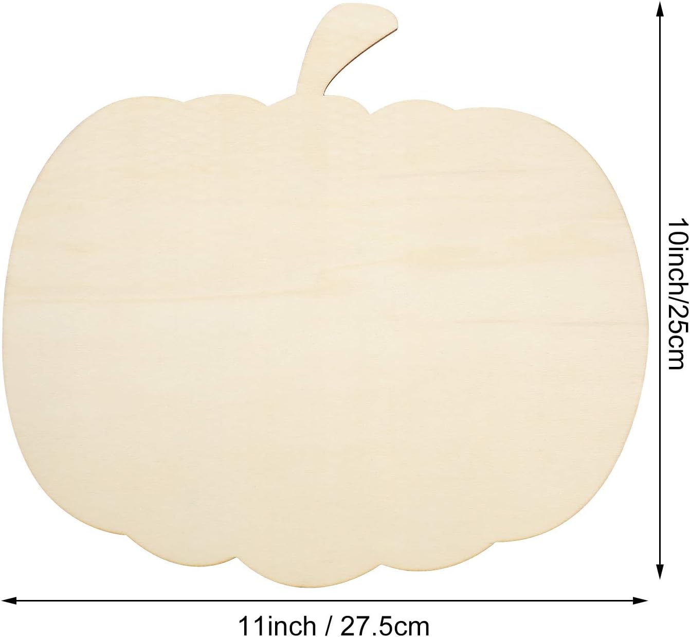 WILLBOND Wooden Pumpkin Cutout Wood Large Unfinished for Craft, 6 Pcs