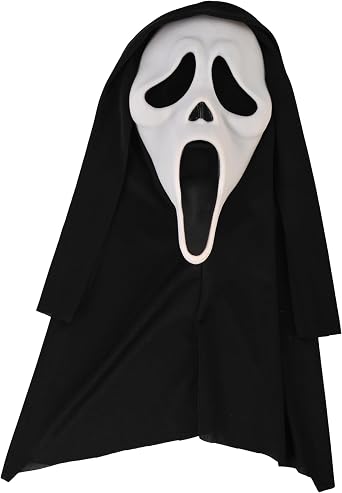 Adult Scream Mask | Classic Ghost Face Slasher, Horror Movie Killer Costume Accessory