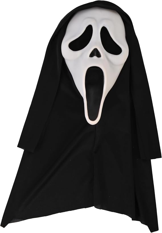 Adult Scream Mask | Classic Ghost Face Slasher, Horror Movie Killer Costume Accessory