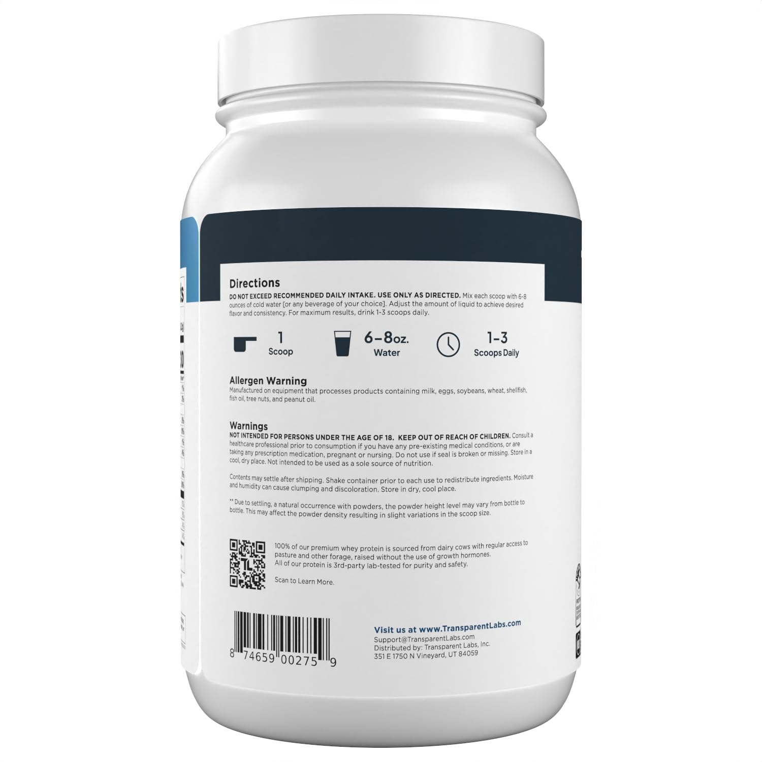 Transparent Labs Grass-Fed Whey Protein - 30 Servings, Neapolitan — Amazon image 7