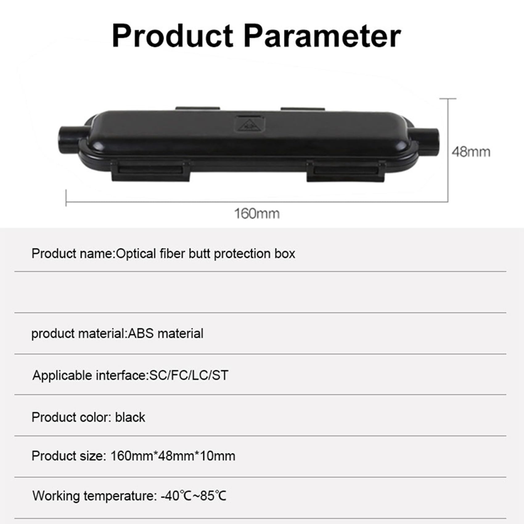 50 PièCes BoîTe de Protection de Fibre Optique BoîTe de Rotation de Câble de Chute FTTH Type D'Adaptateur SC BoîTe de Protection ImperméAble