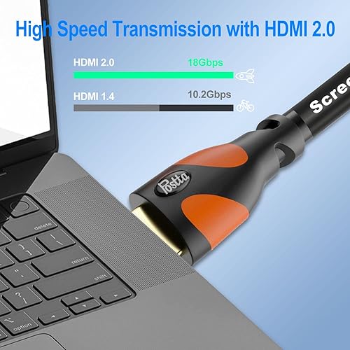 Miniatura 4 de Postta Cable HDMI de 75 pies 4K HDMI2.0 con soporte de amplificador de señal incorporado 4K (2160P), 3D, 1080P, Ethernet, retorno de audio (ARC) -