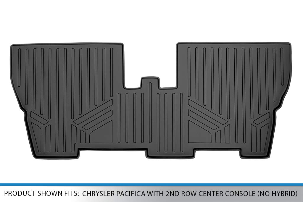 MAXLINER Floor Mats 3rd Row Liner Black for 2017-2021 Chrysler Pacifica with 2nd Row Center Console (No Hybrid or Pinnacle Models)