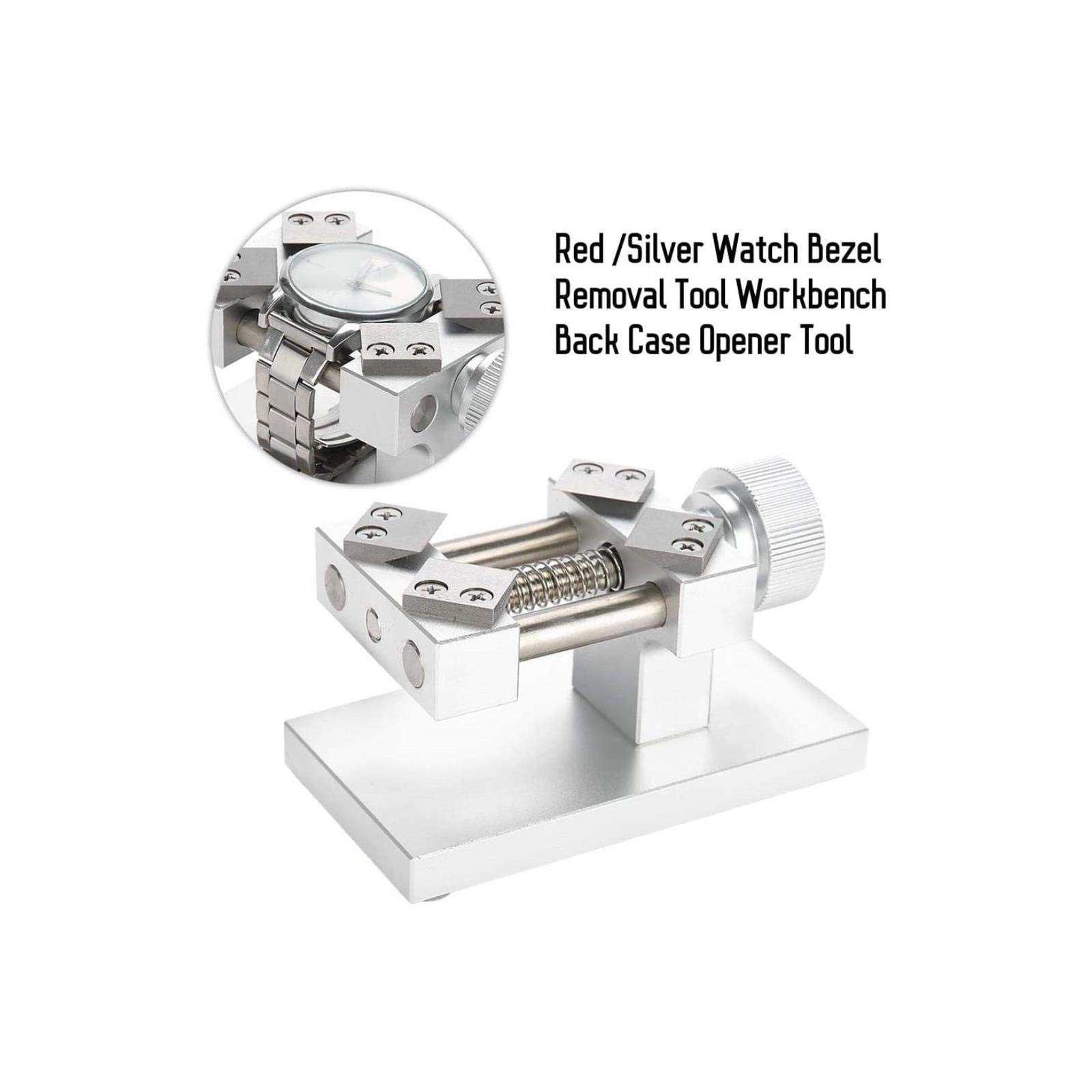 Watch Battery Replacement Tool Kit, Watch Back Remover, Adjustable Watch Bezel Removal Tool Workbench Back Case Opener Tool