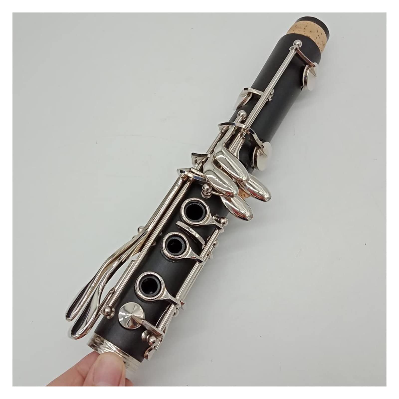 Profesional Clarinete Clarinete Profesional E11, Llaves Plateadas, 17 Llaves con Estuche, Boquilla