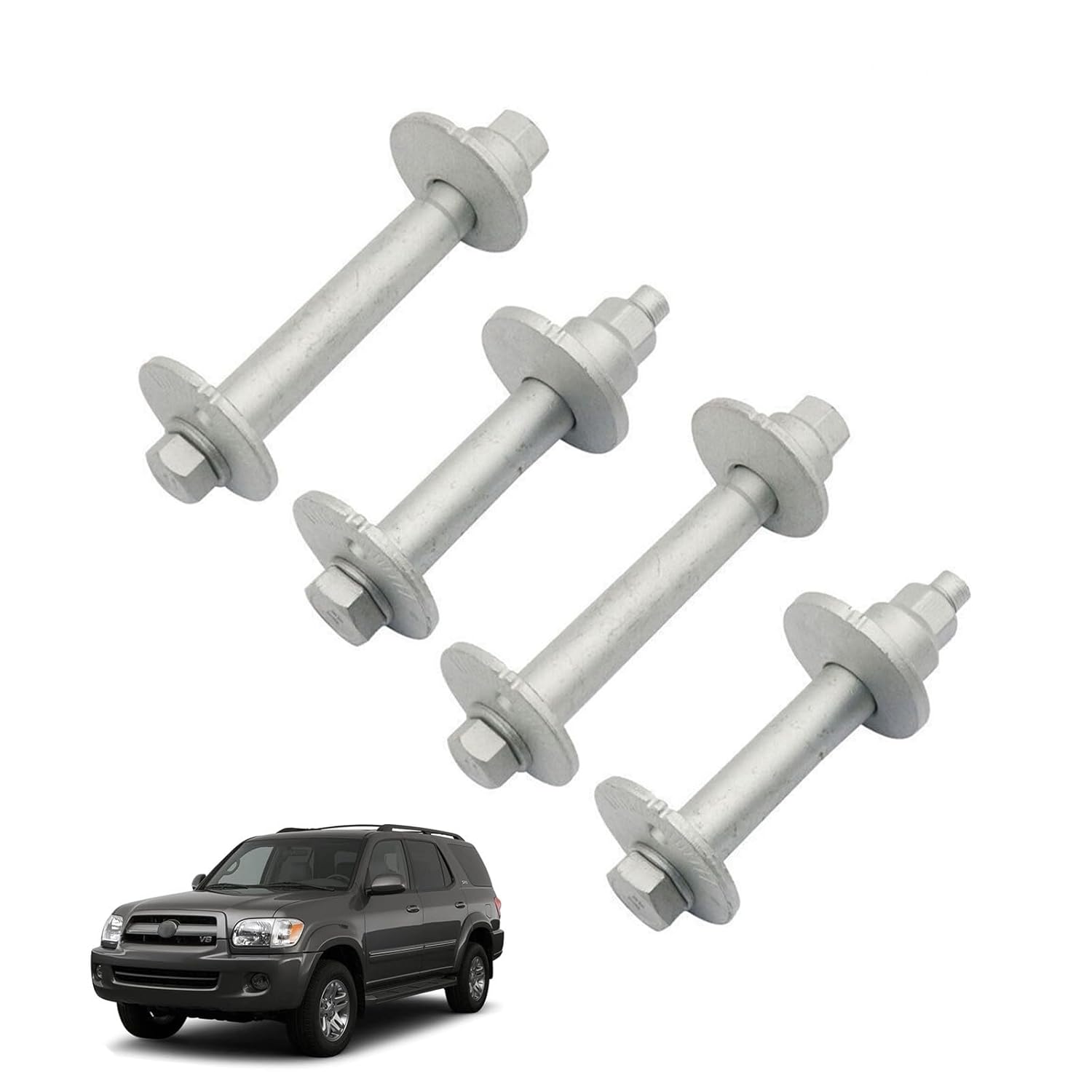 4Pcs Alignment Camber Adjust Bolts Kit Compatible with Toyota Sequoia Tundra 1999-2007 Replace 48409-34030 48409-34020 for Both Left & Right Side