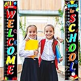 Back To School Decoration First Day of School Banner Welcome Bulletin Board Porch Sign 100 Day of School Classroom Banner Teacher Banner for Photo Props Kindergarten Pre-school Primary Classroom Decor