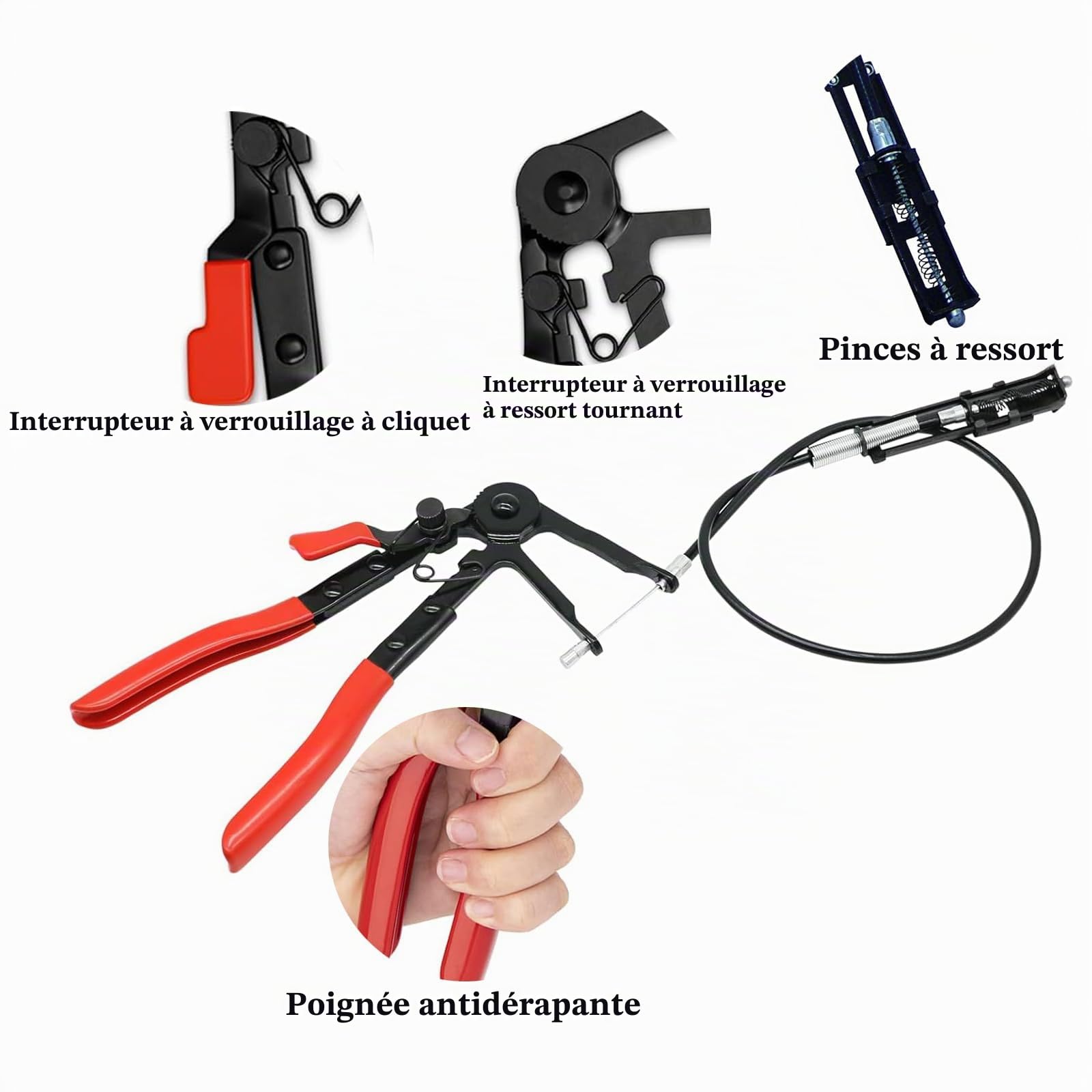 Lot de 9 pincettes à colliers et serrage et 6 pincettes de serrage pour tuyau de voiture