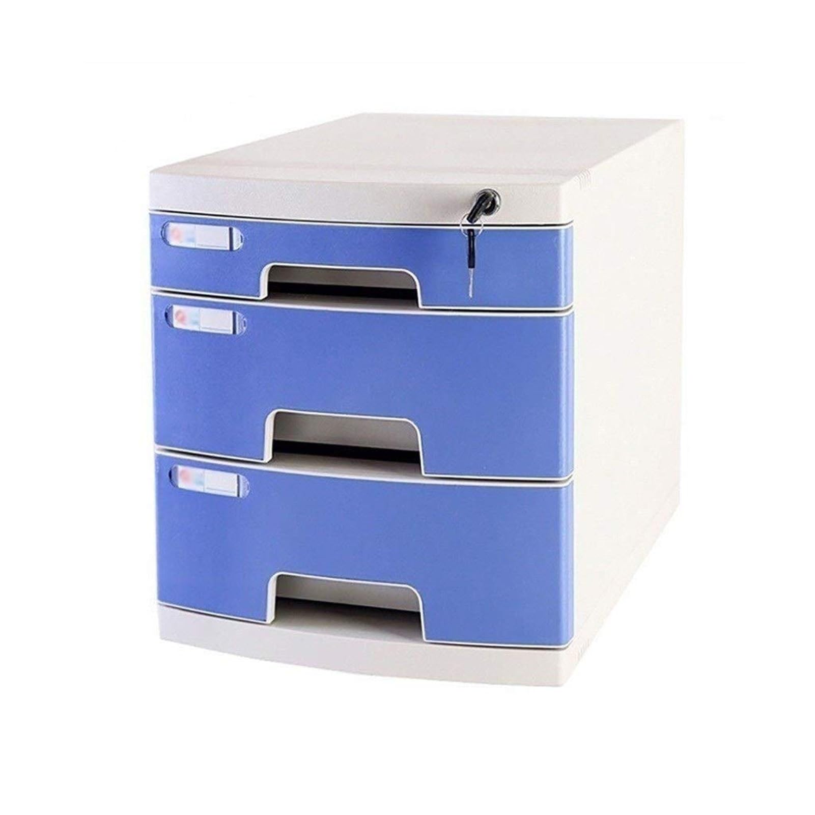 SaryEdge 3 Layer Lockable Desktop File Cabinet Office Storage Box for A4 Files Document and Sorter Stylish Da,A1