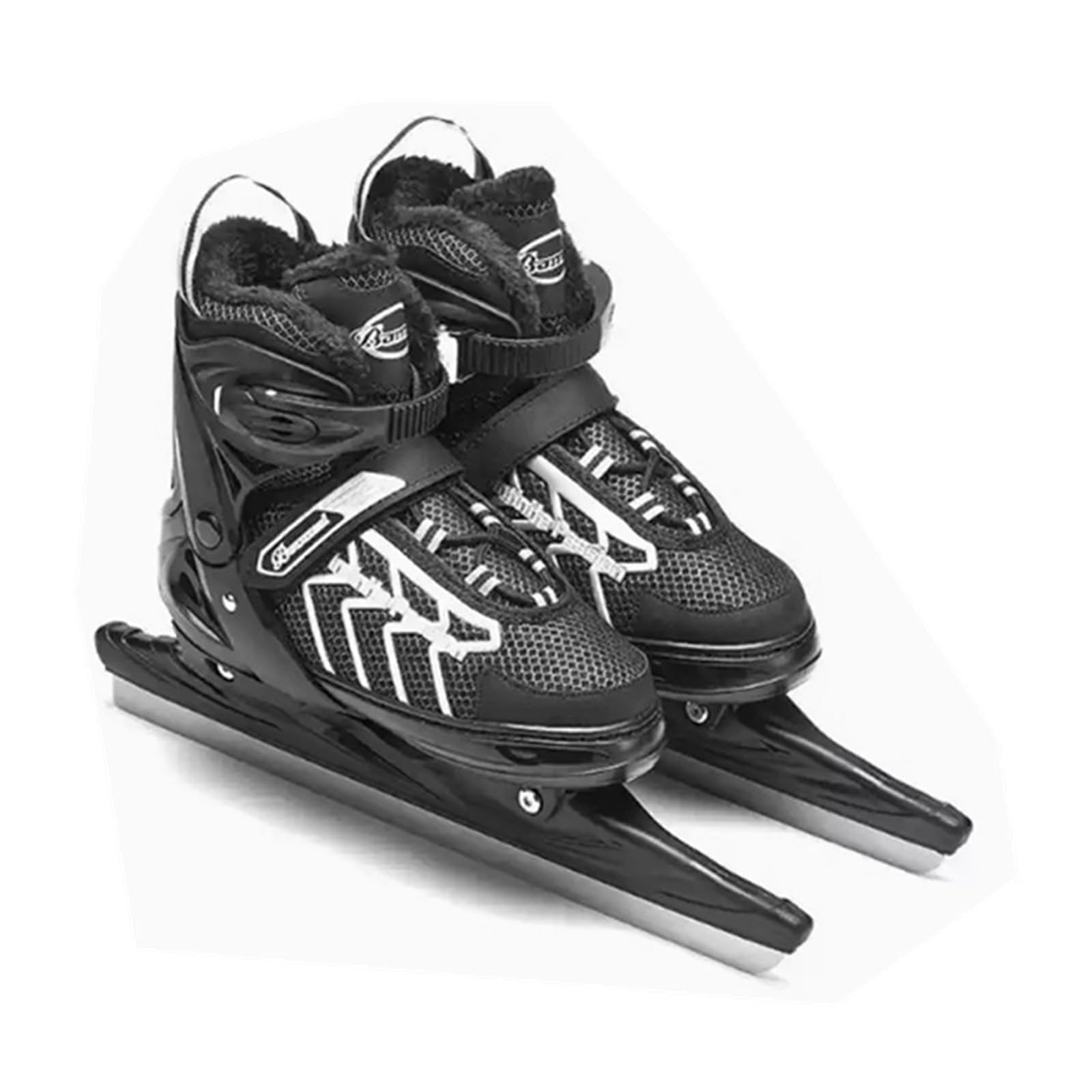 Patins de vitesse pour adultes,Patins à glace pour Les Adolescent Garçon Fille,Patins À Glace avec Système De Laçage Rapide Et Boucle À Poussoir pour Un Maintien Sûr,Patins réglables en tailles