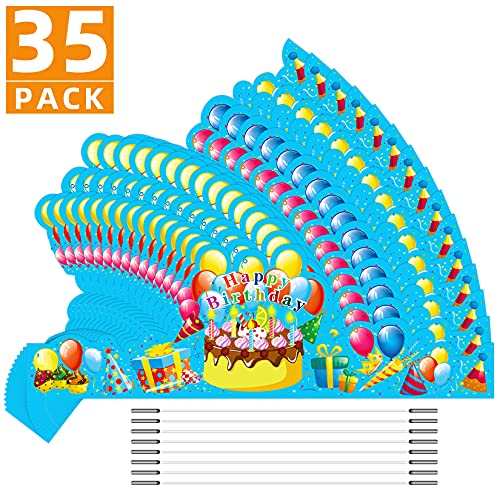 Jtieo 35Pack Birthday Crowns Party Hats For Kids Classroom School Vbs Party Supplies Paper Birthday Crowns For Classroom Birthday Hats For Kids Classroom Birthday Hats School #TOP1