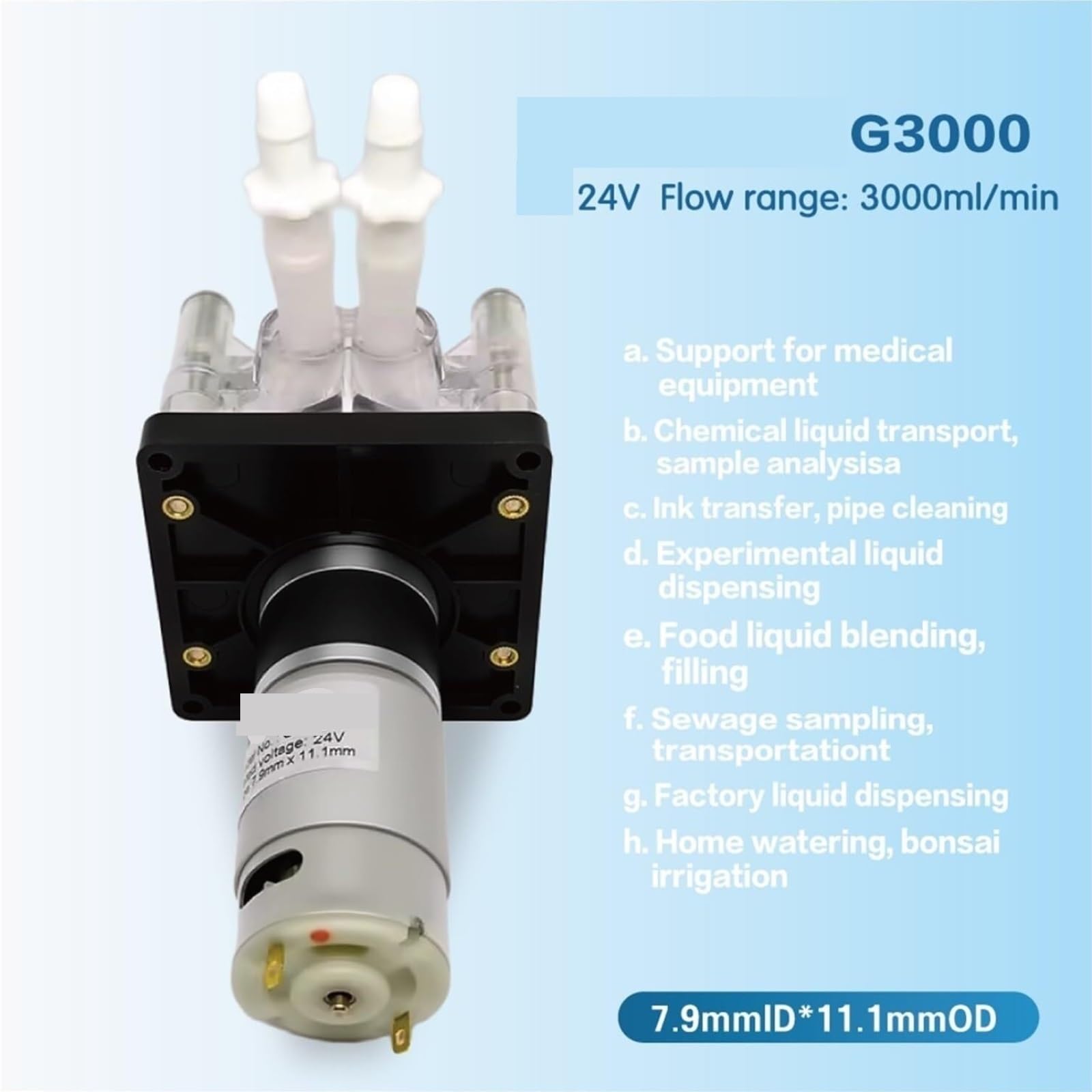 Bomba de agua, Bomba Peristáltica De Flujo 24V (3000ml/min), Autocebante Para Acuario, Cambio Automático Agua Y Transferencia Química Laboratorio,para grifo de agua