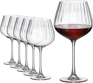 Sahm Columba Optic Rotweingläser 6er Set - Premium Gläser Set 640 ml - Stilvolle Weingläser - Weißweingläser, Rotweingläser & Aperitifgläser