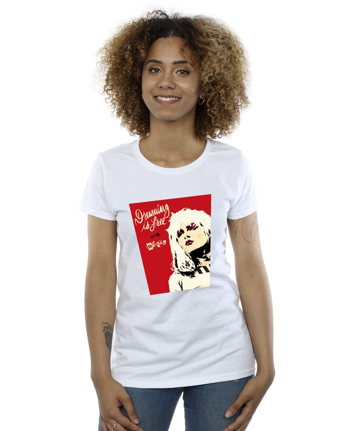 Absolute Cult Blondie Women's Dreaming is Free T-Shirt White Medium