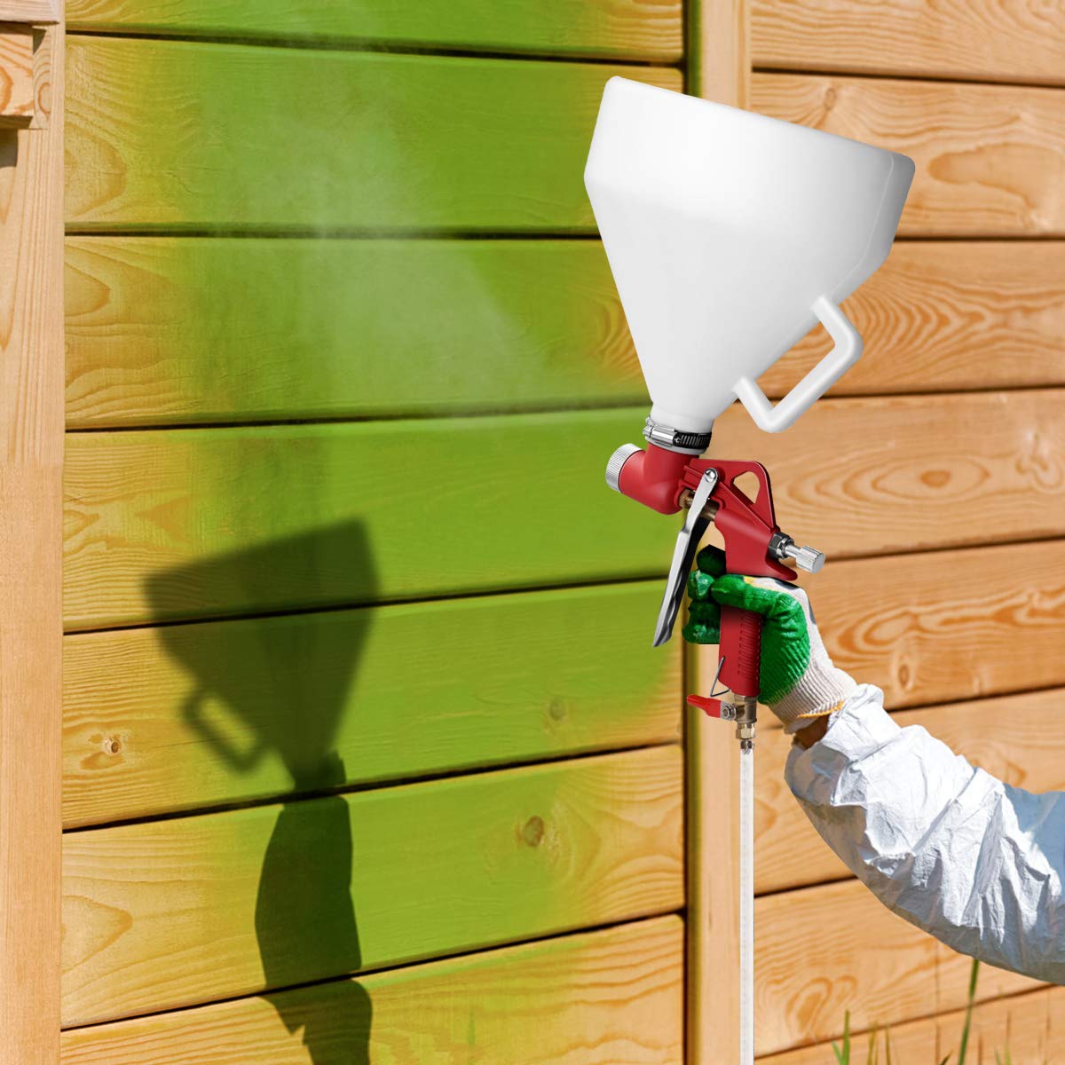 Goplus 1.45 Gallon Air Texture Gun, Drywall Texture Sprayer with 3