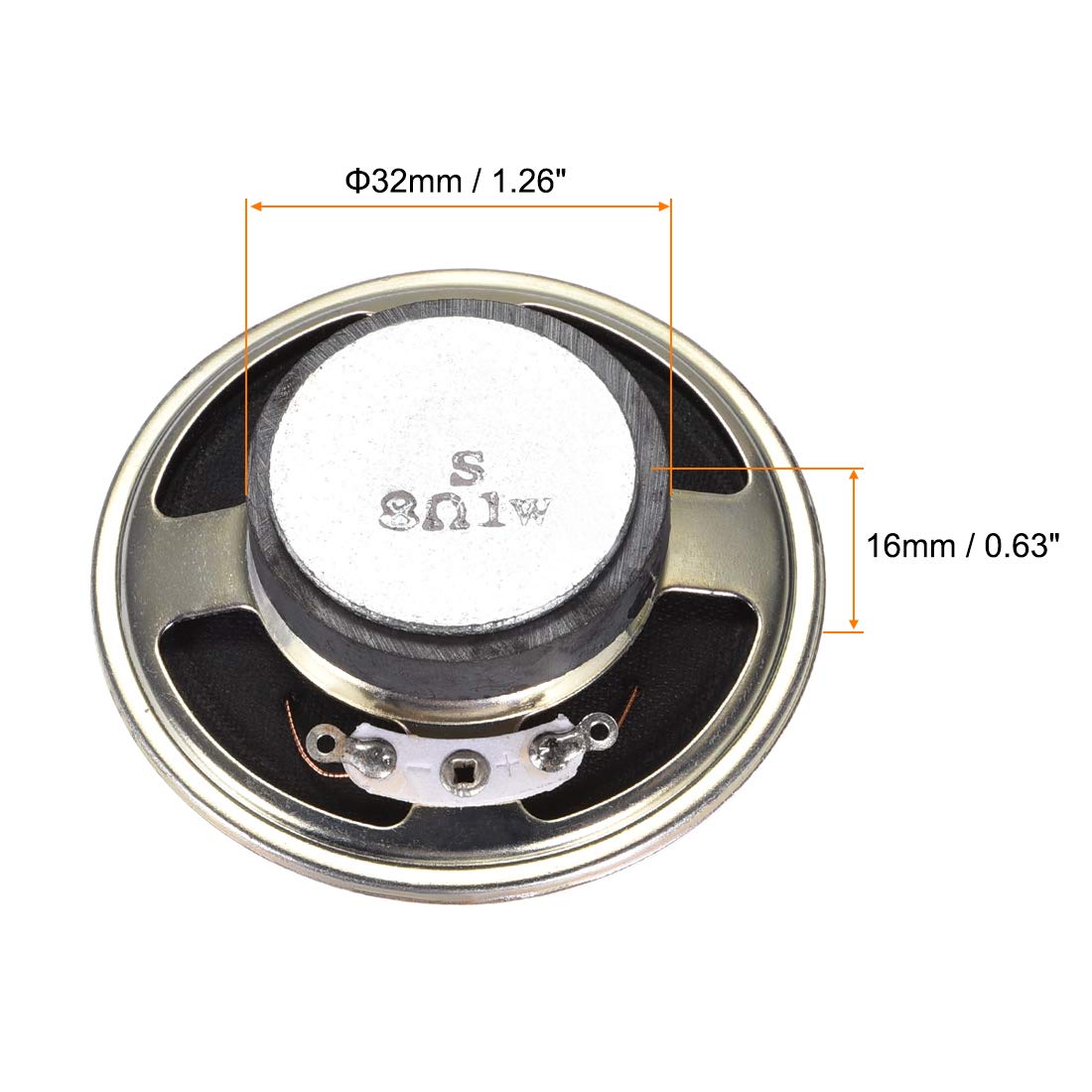 Altoparlante Magnetico 2W 8 Ohm - Mini Speaker Rotondo 40mm Con Cavo, Per DIY, Radio, Giochi - Foto 8