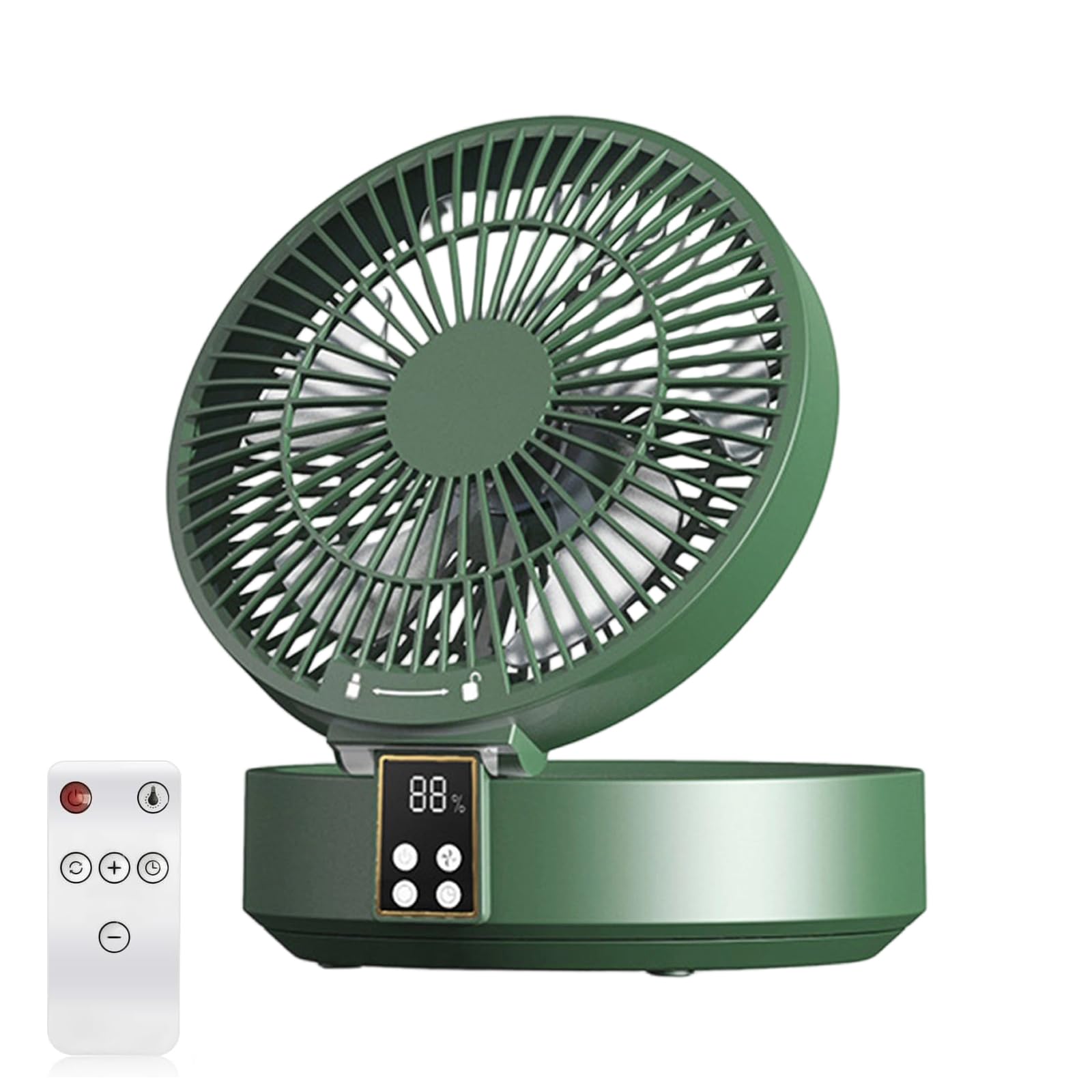 Ventilateur de bureau oscillant pliable pour table de chevet et bureau de télétravail calme