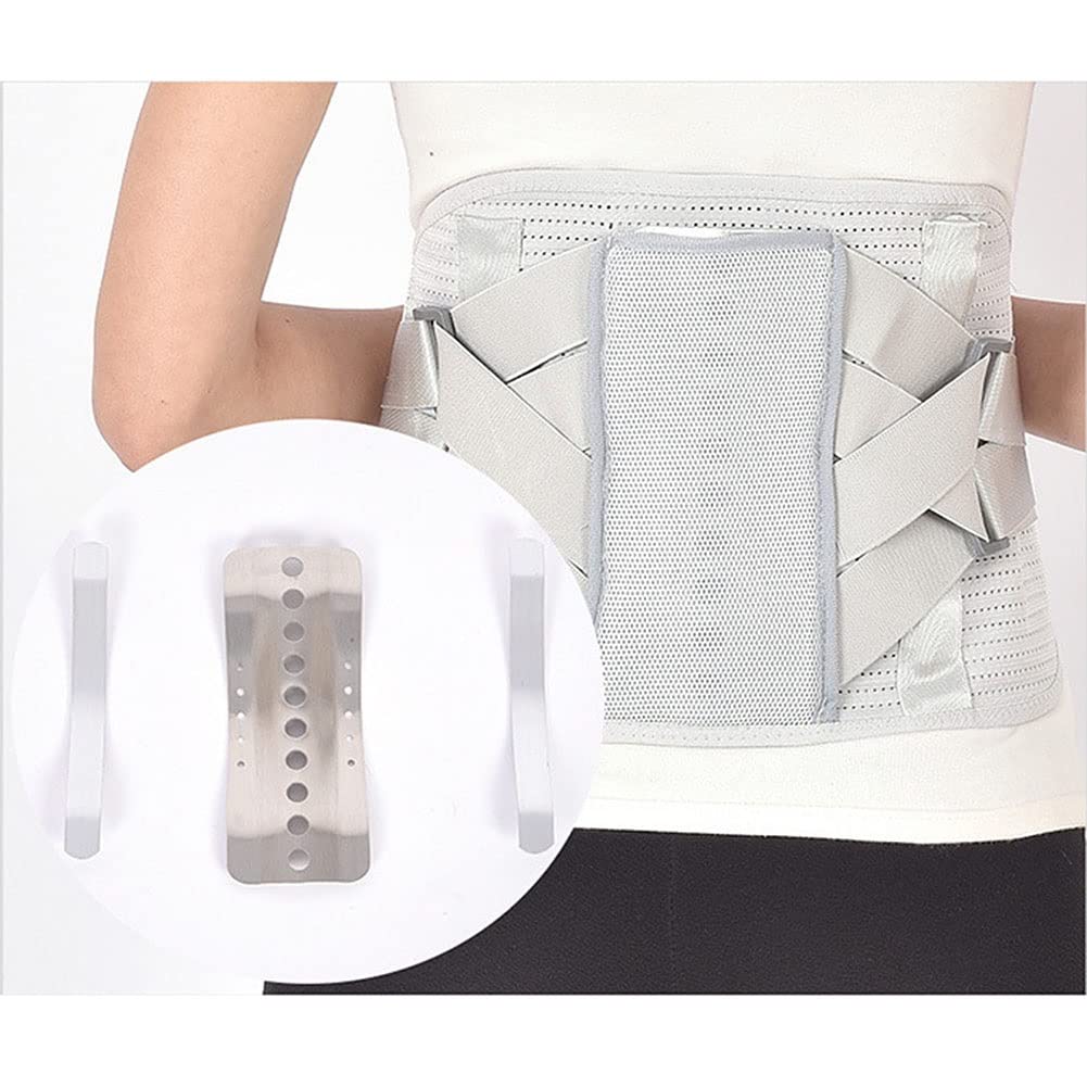Cintura, con 3 Cuscinetti lombari Rimovibili e Piastre di Supporto Donna Uomo Sciatica Scoliosi Ernia del Disco Traspirante(XL/X-Large)