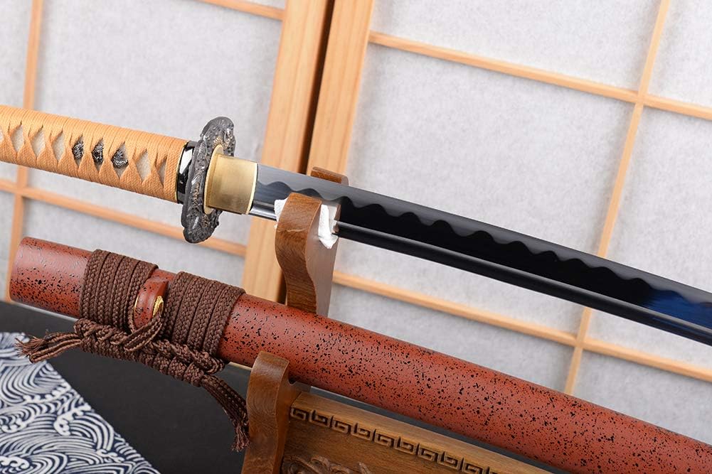 1095 Carbon Steel Blade Sharpened Japanese Samurai Katana Sword Water Quenching