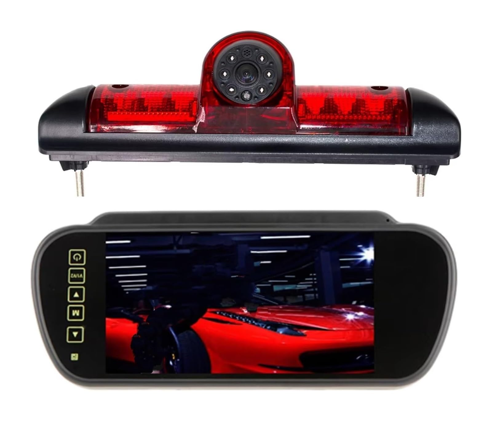 para VW para Crafter Cámara De Visión Trasera Coche Monitor 7 Pulgadas Luz Freno Cámara de Respaldo