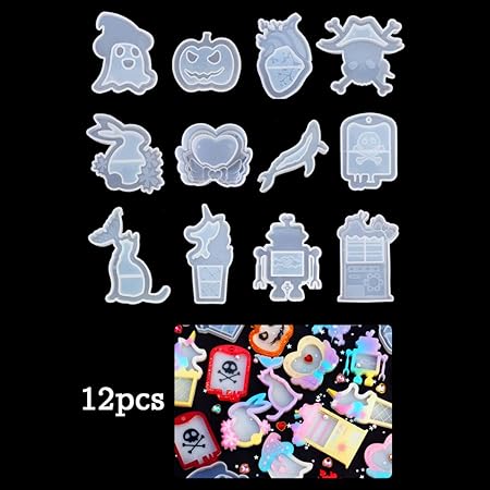 Amazon Co Jp Fineinno 蝶 猫 デザート 販売機 血液の袋 クジラ かぼちゃ 心臓 ゴースト 桜 うさぎ ロボット 流砂型 シリコンモールド シェイカーモールド モールド Diy 再利用可能 手作り 可愛い 12セット 透明 Eセット ホビー